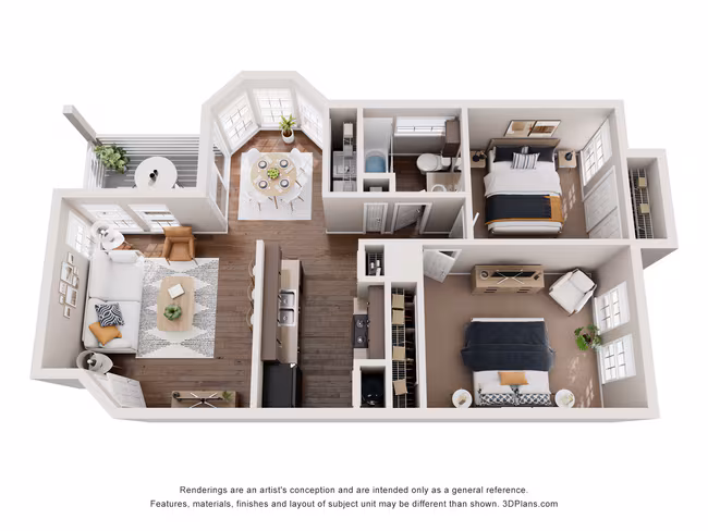 A 2x1 132 floor plan